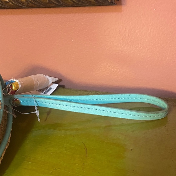 Beach Please NWT Straw Clutch with Embroidery Multicolor Tassel Detail 10x6 - Picture 3 of 5